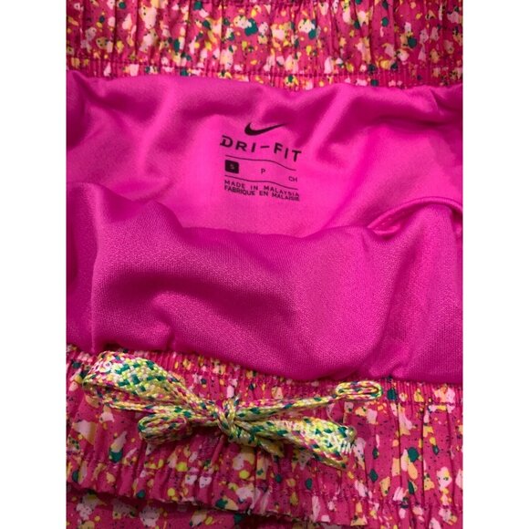 Nike Pink, Yellow & Green Splatter Dri-Fit Running Shorts, Size S, NWT! $35 - Picture 3 of 5